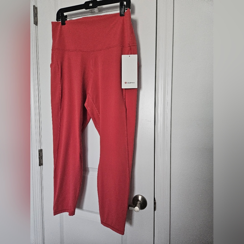 NWT Lululemon Align High-Rise Pant with Pockets 25" Size 14 Desert Red $128